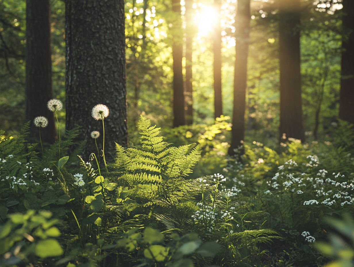 Top 10 edible plants in North America's forests illustration