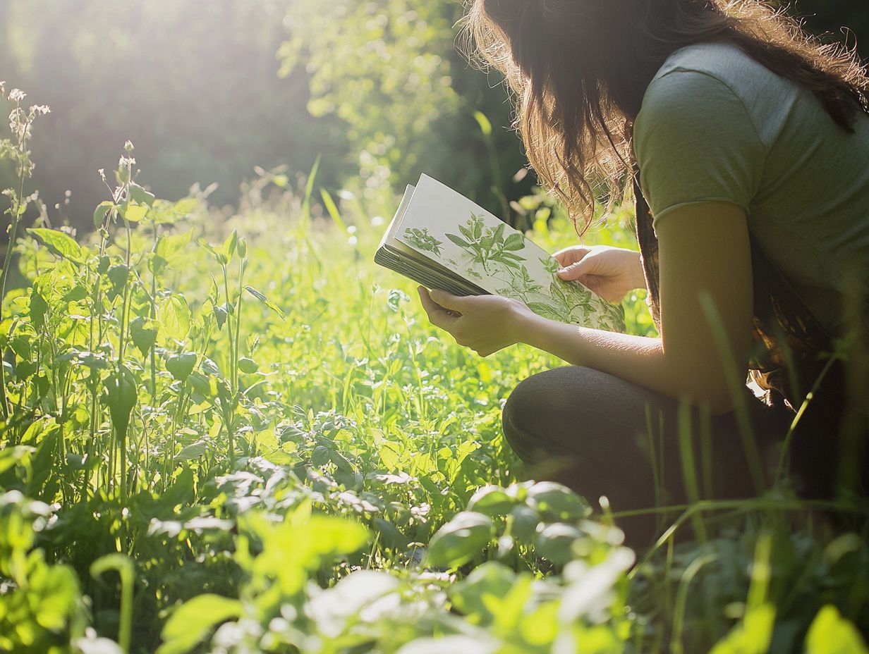 A variety of edible plants suitable for foraging.