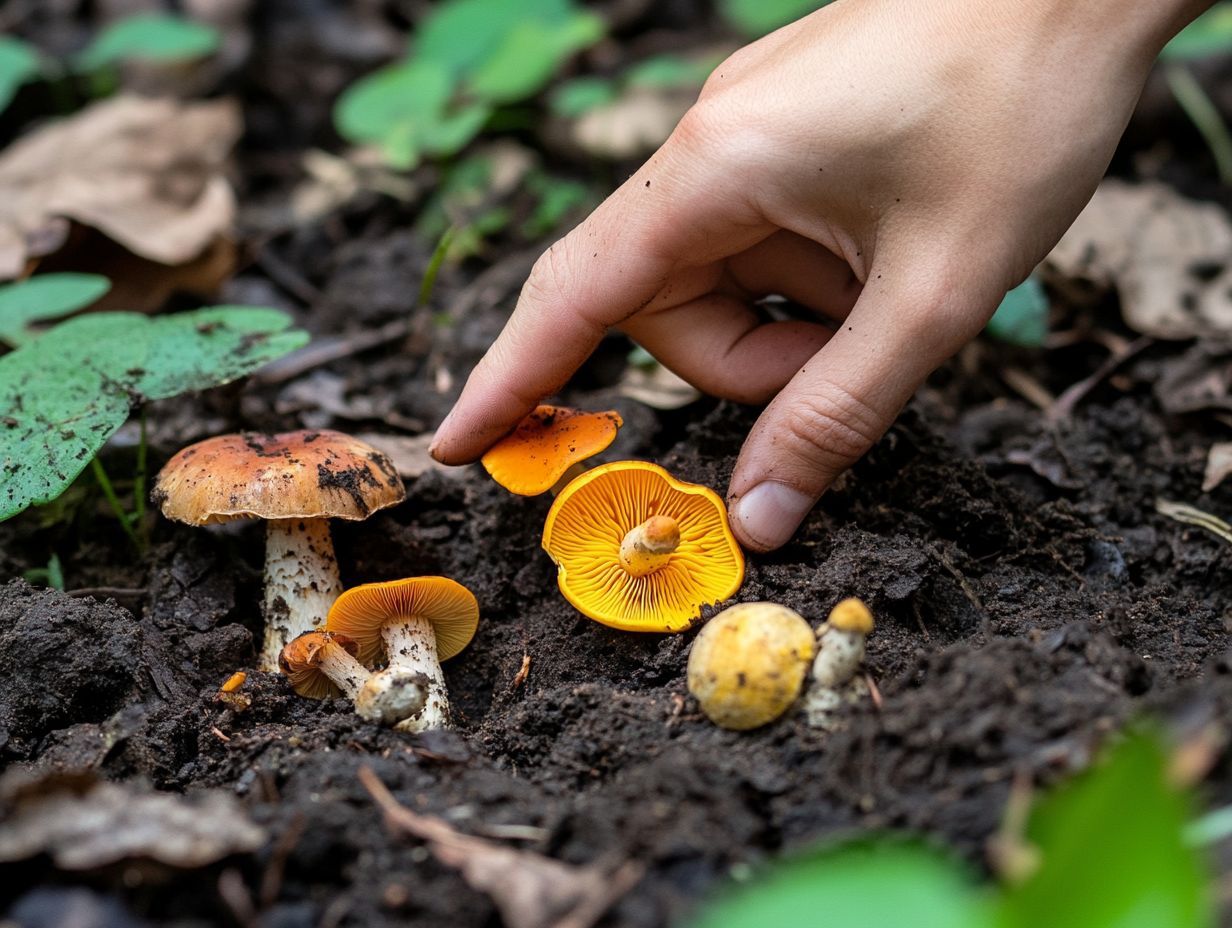 A visual summary of key takeaways for mushroom identification.