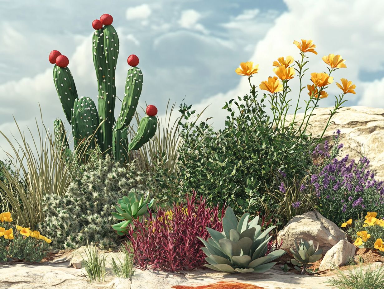 Visual summary of edible desert plants