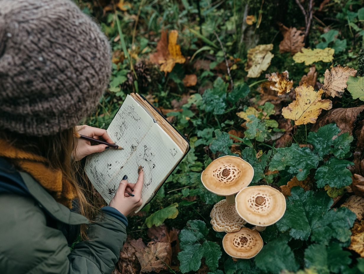 Illustration of key takeaways for mushroom foraging