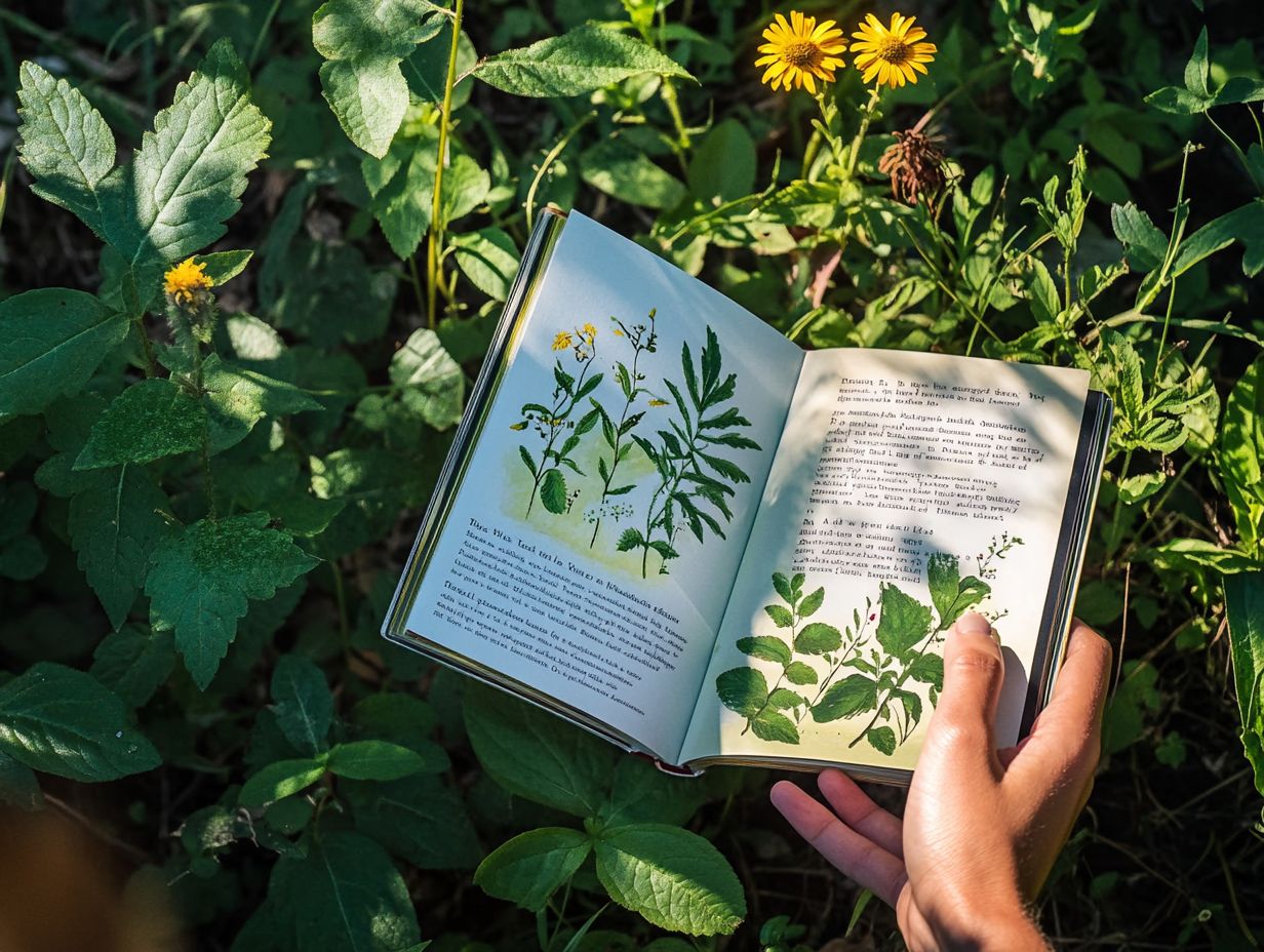 A person taking a photo of a plant while another looks on, representing the importance of asking for help in plant identification.