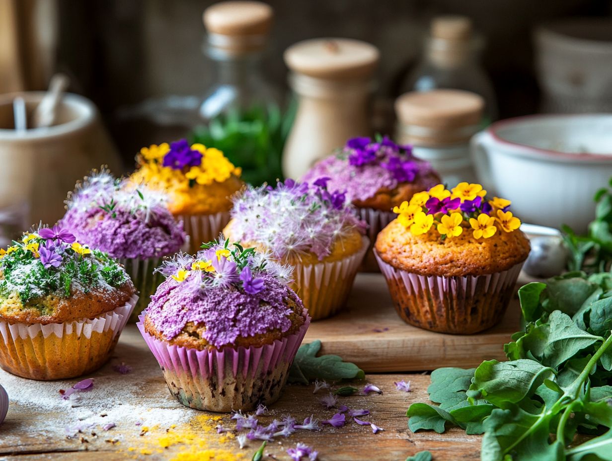 Delicious Wild Edible Pie with Fresh Ingredients