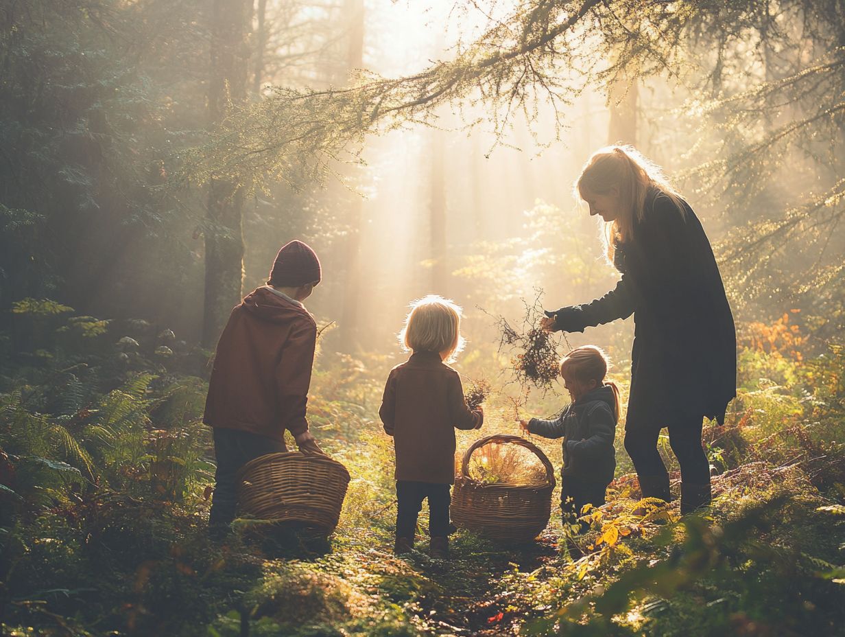 Image showcasing key takeaways for family foraging.