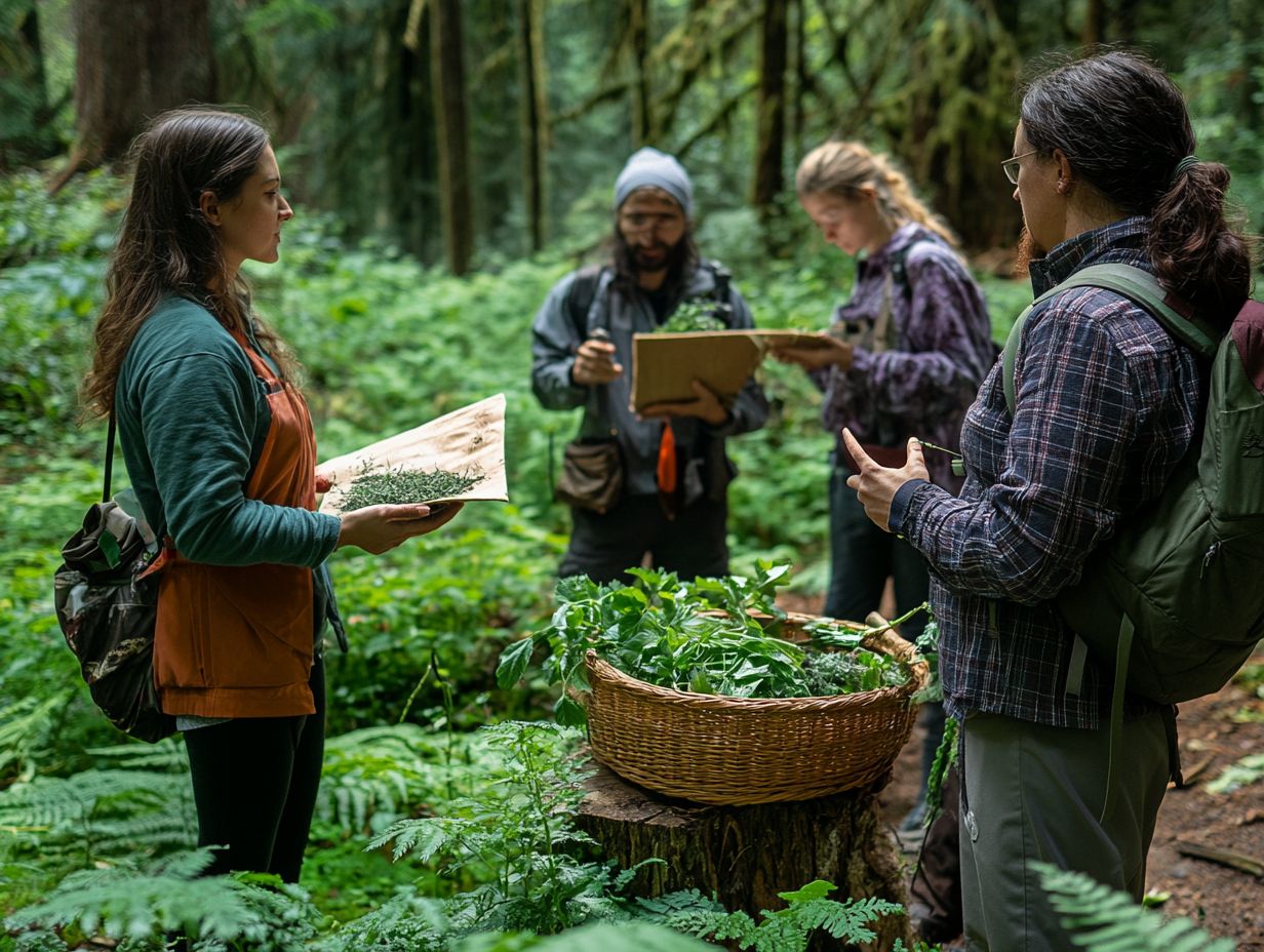 Infographic summarizing key takeaways from foraging workshops.