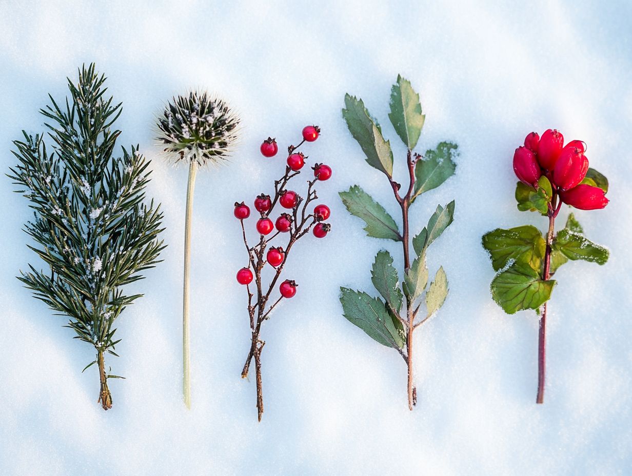 Fresh pine needles for foraging during winter