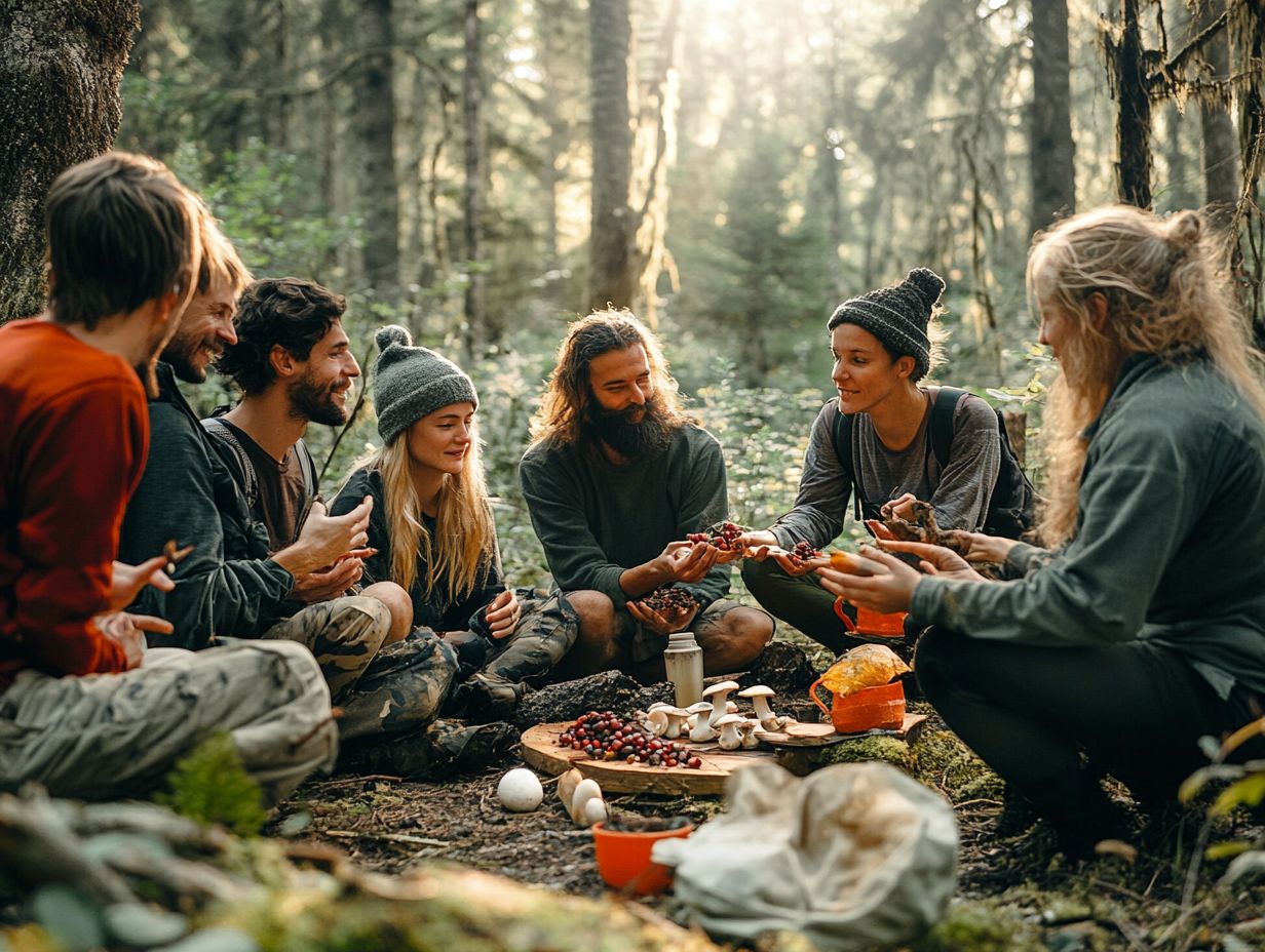 An informative image displaying key takeaways about building a foraging network.