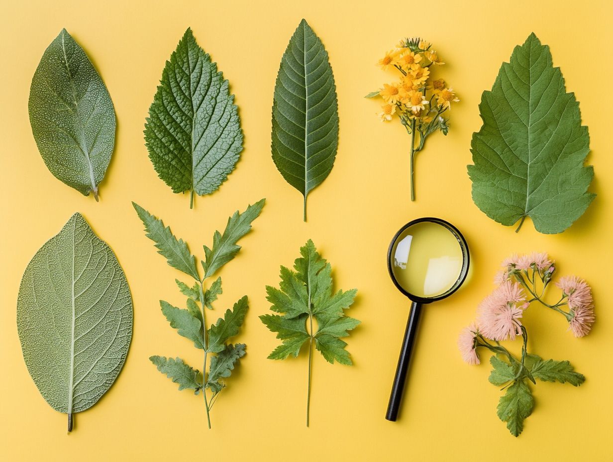 A gardener using technology for plant identification