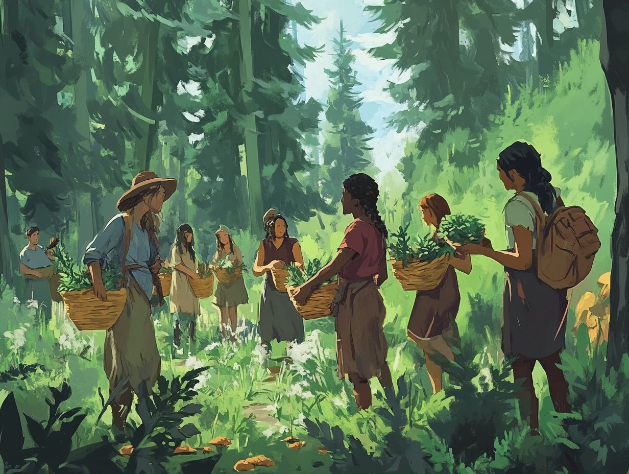 Visual representation of Indigenous foraging practices