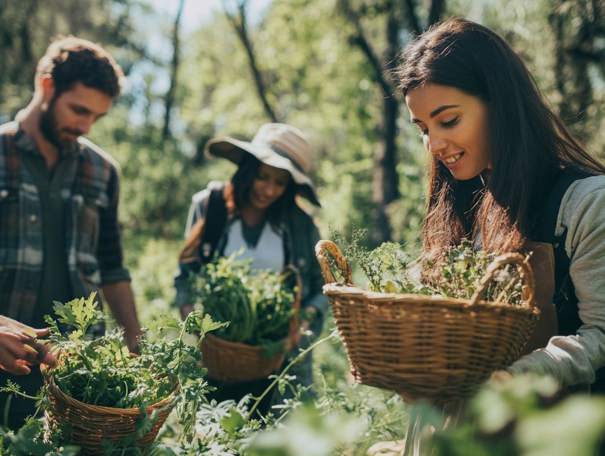 Image illustrating the concept of connecting with local foraging groups.