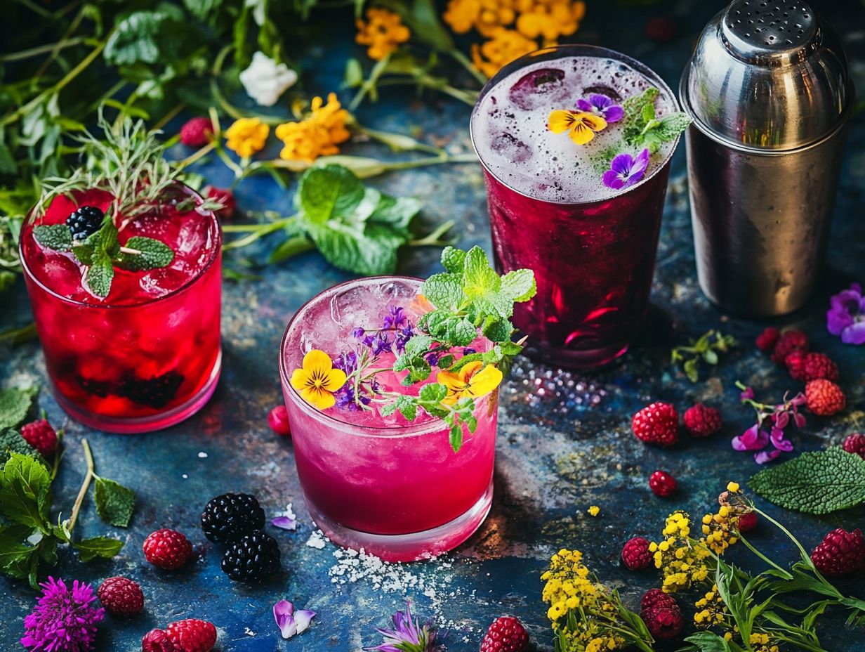 Crafting wild edible cocktails