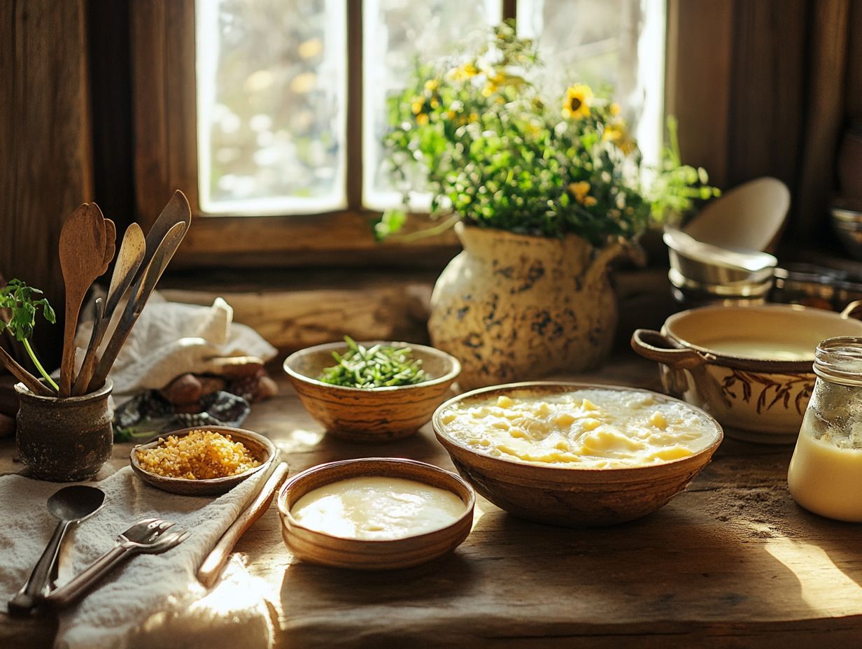 Wild ingredients for crafting edible custards and puddings