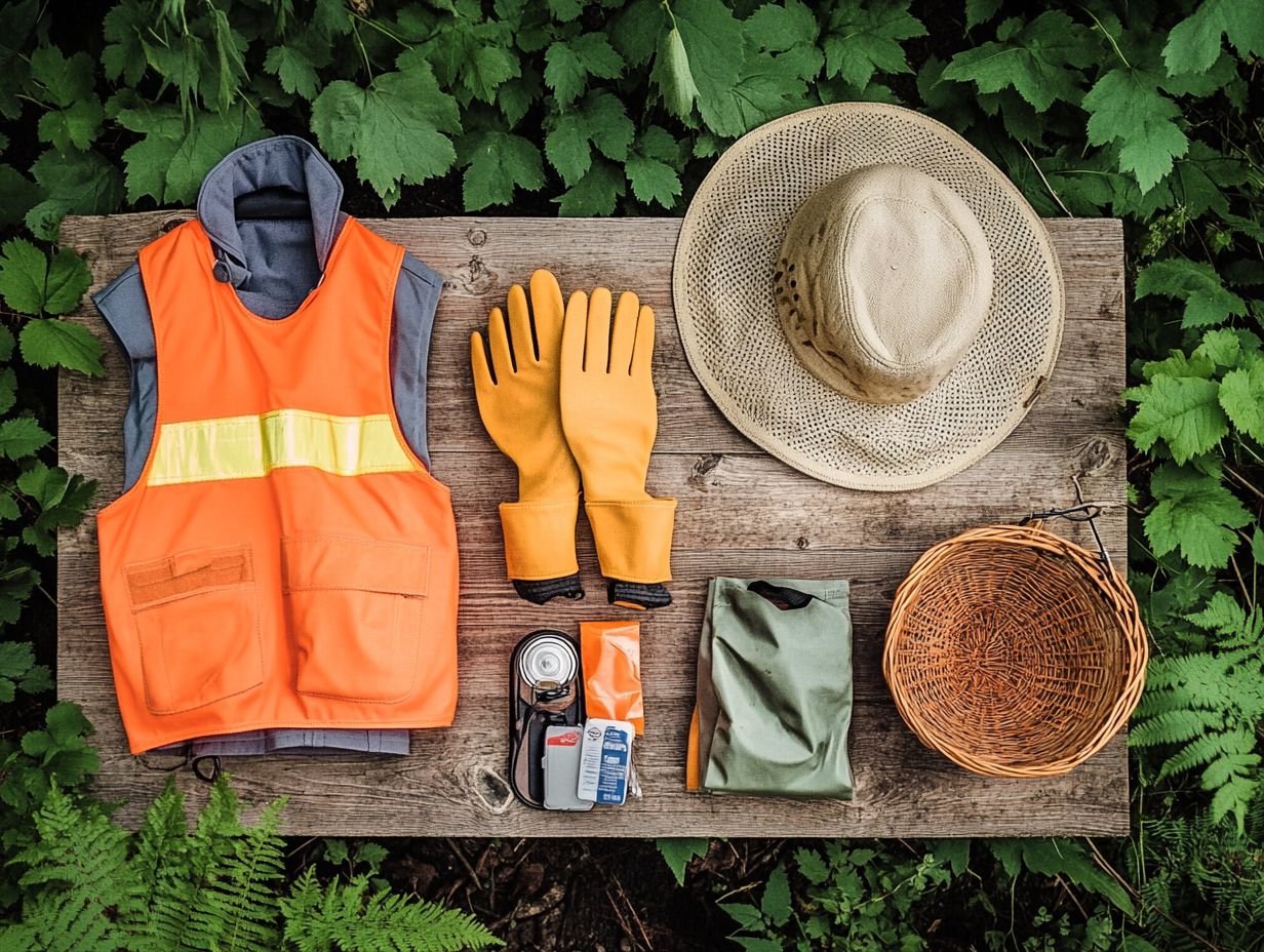 Essential safety gear for foraging