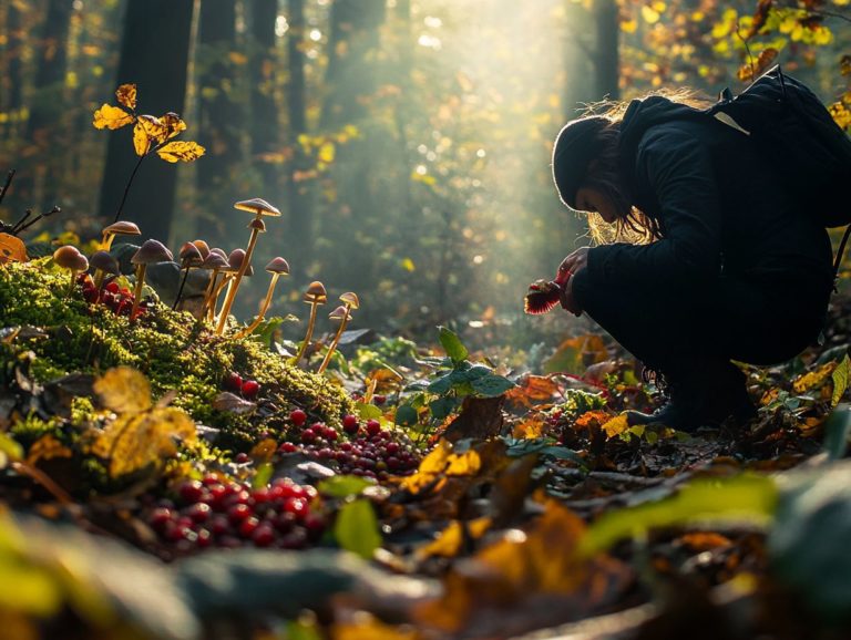 Exploring Seasonal Edibles in Forested Areas