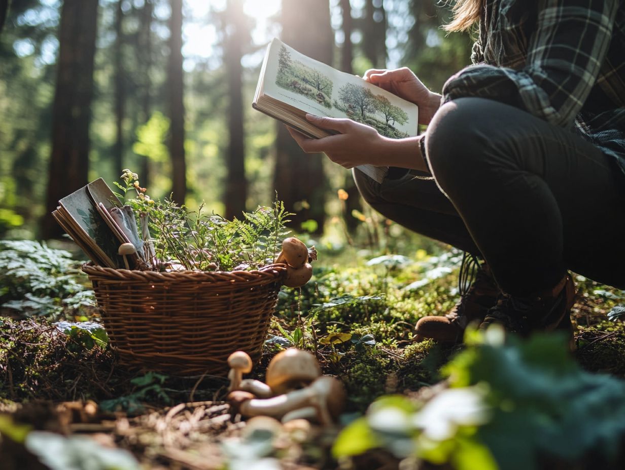 A vibrant gathering of people engaging in sustainable foraging practices