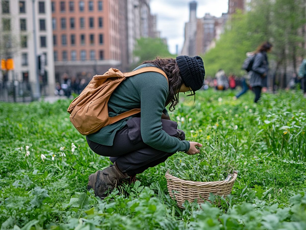 Illustration of Safe Foraging Practices