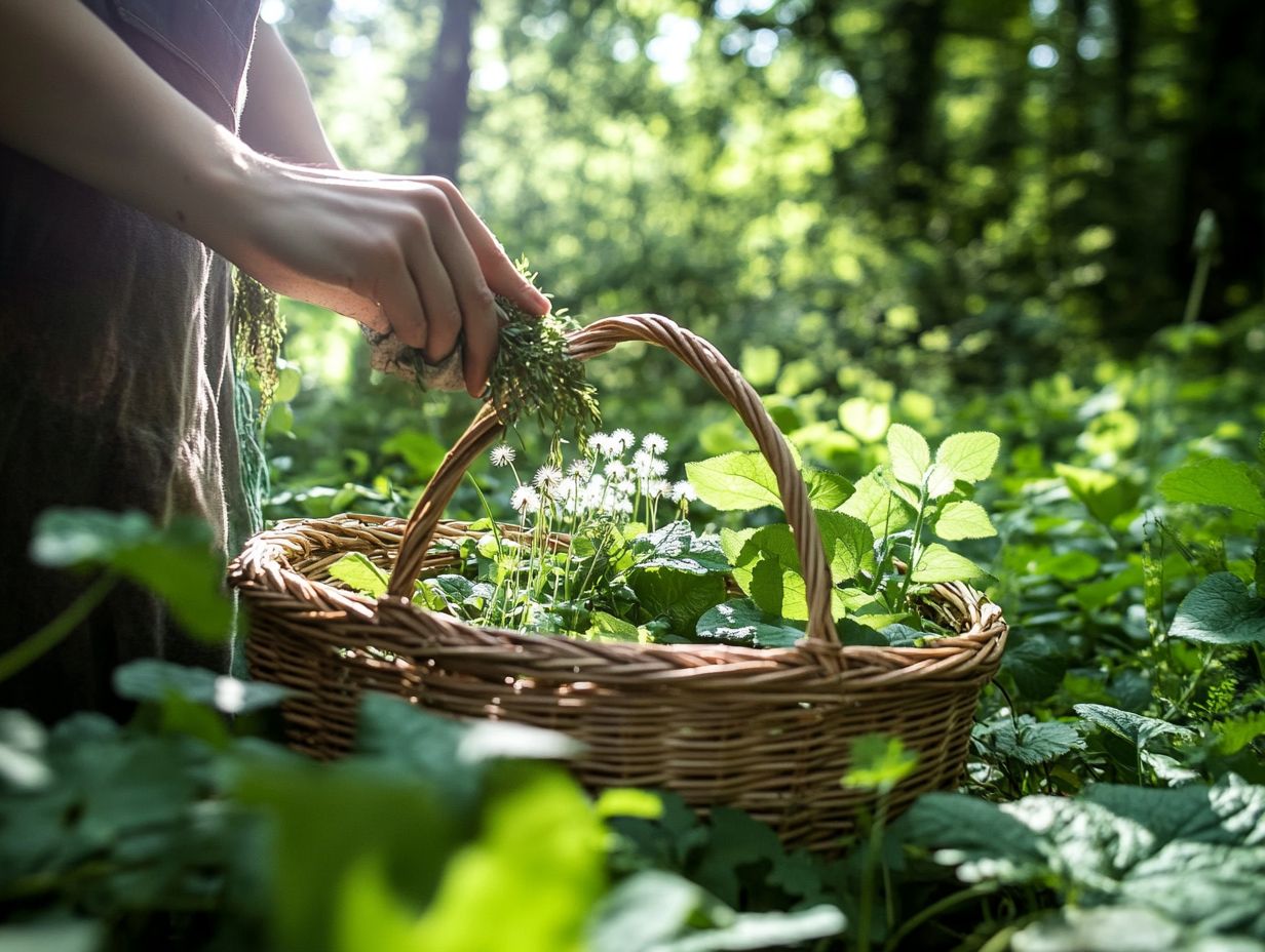 A guide to identifying and harvesting wild herbs in nature