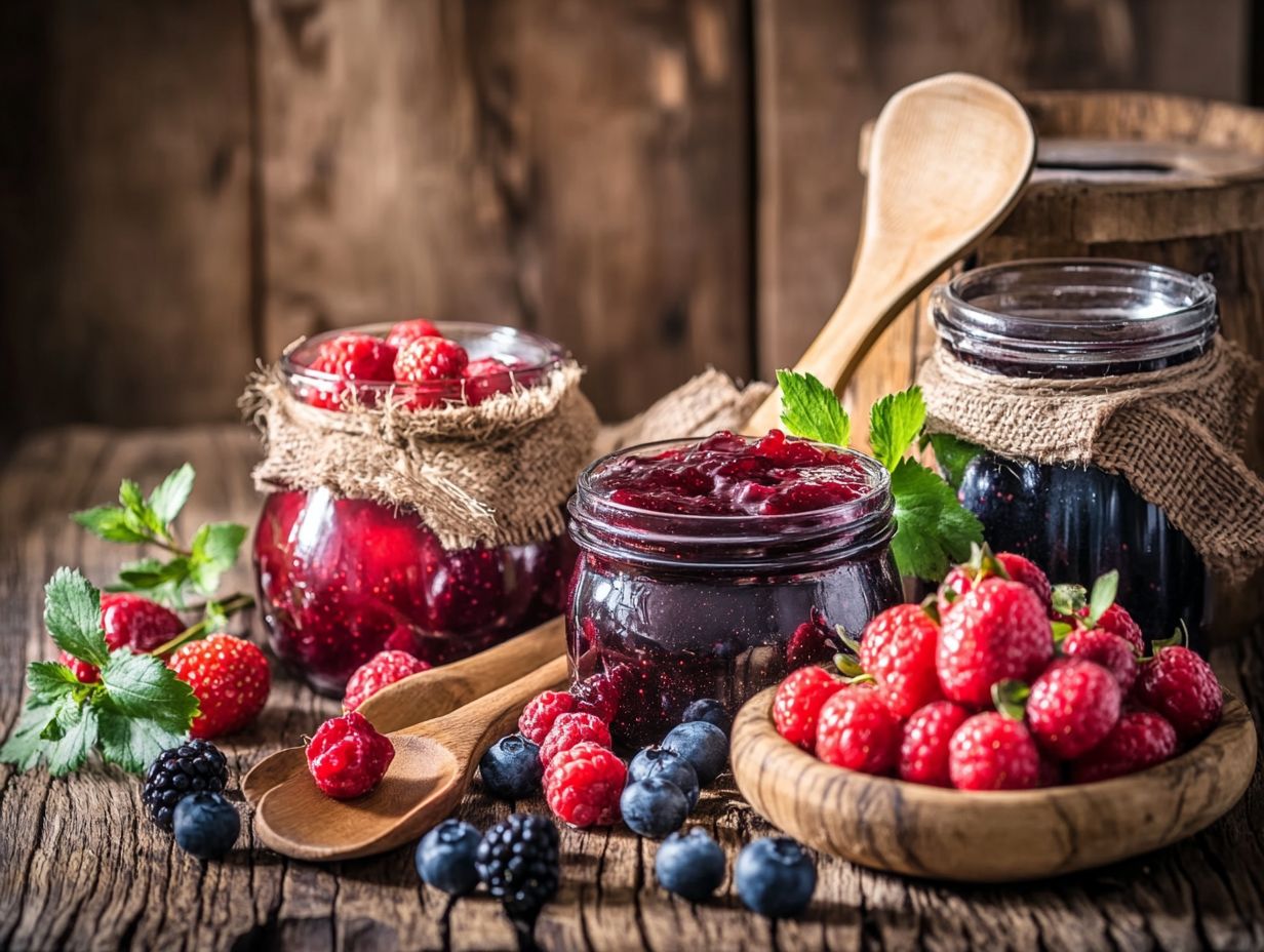 What are the basic ingredients needed to make foraged berry jam?