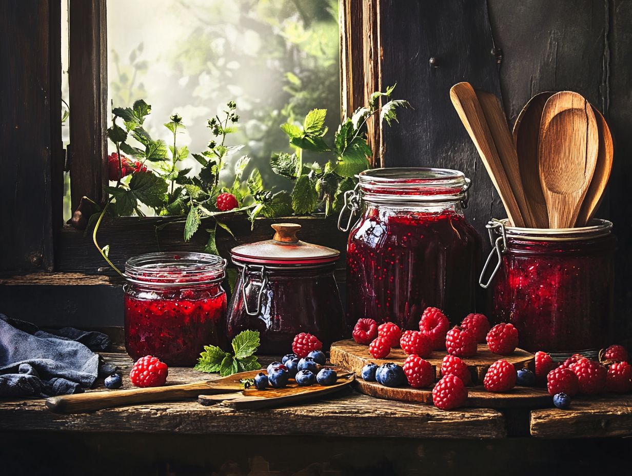 A step-by-step guide to making foraged berry jam