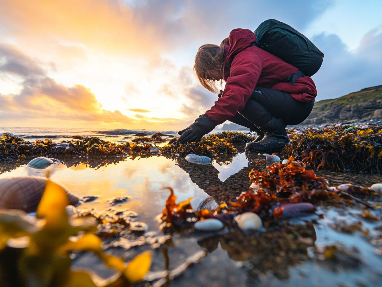 Illustration of Coastal Foraging Safety Precautions