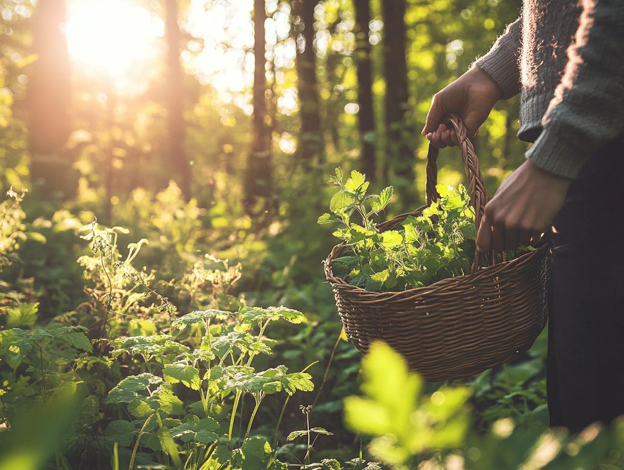 What are some popular foraging techniques for local herbs?