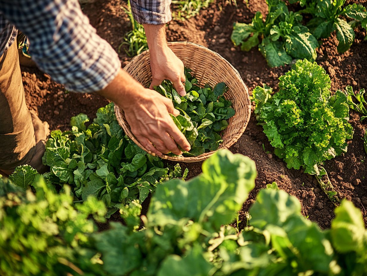 Illustration of effective harvesting techniques and essential tools for foraging