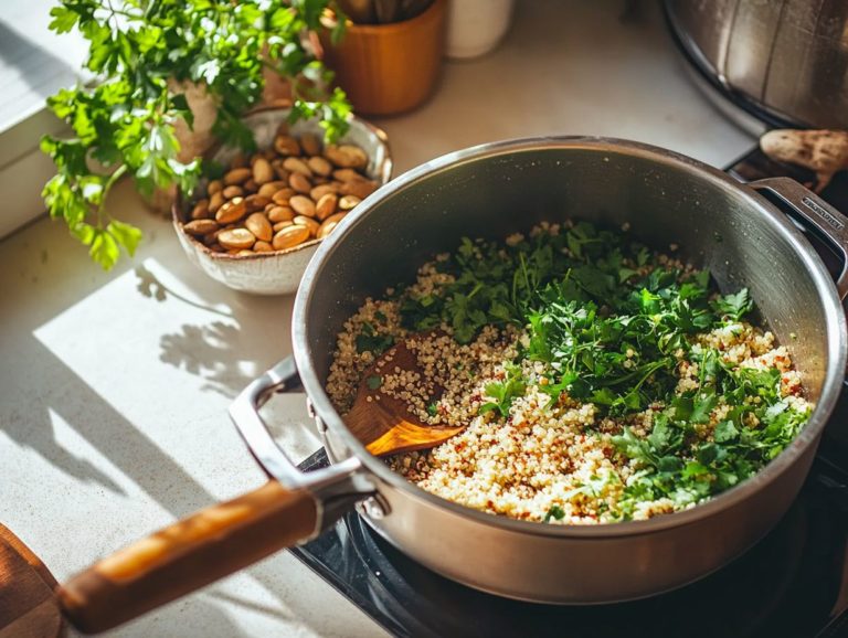 How to Cook Quinoa with Foraged Greens