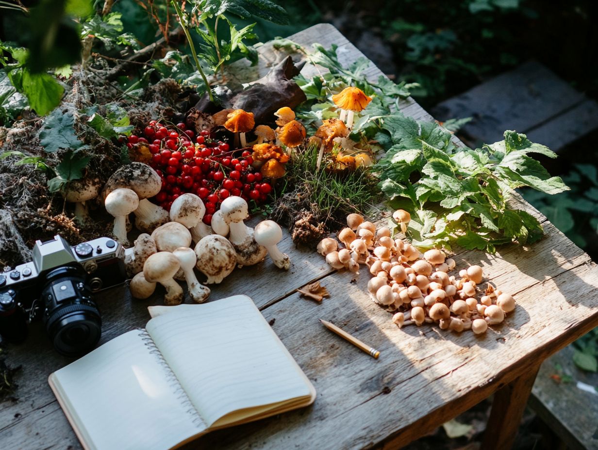 A comprehensive guide to documenting foraging finds with tips and techniques.