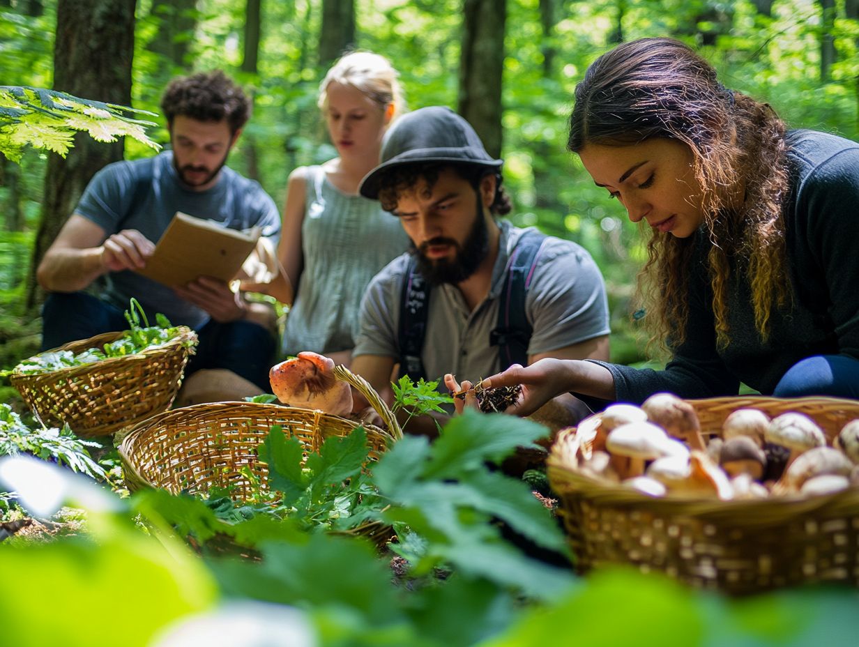 Visual summary of key takeaways about sustainable foraging