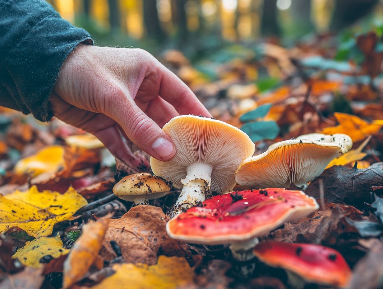 Illustration of key takeaways on edible mushrooms.