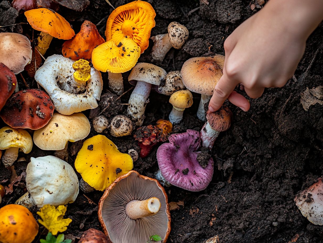 A visual guide to identifying edible and poisonous fungi