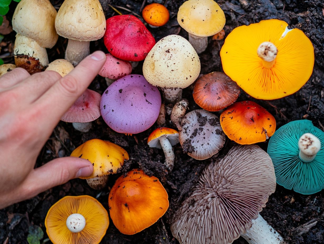 A chart showcasing various common poisonous mushrooms