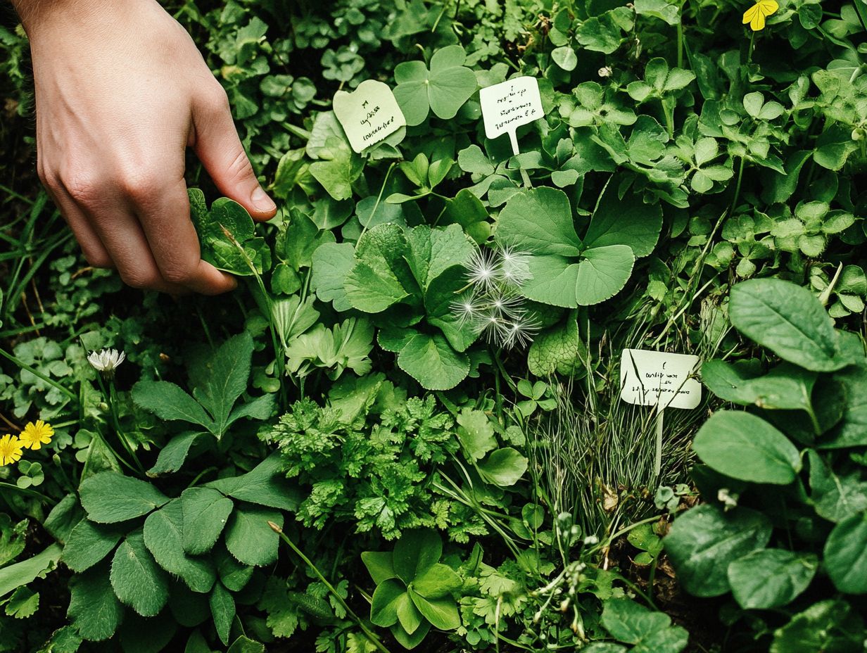 Image showing examples of common wild edible lookalikes