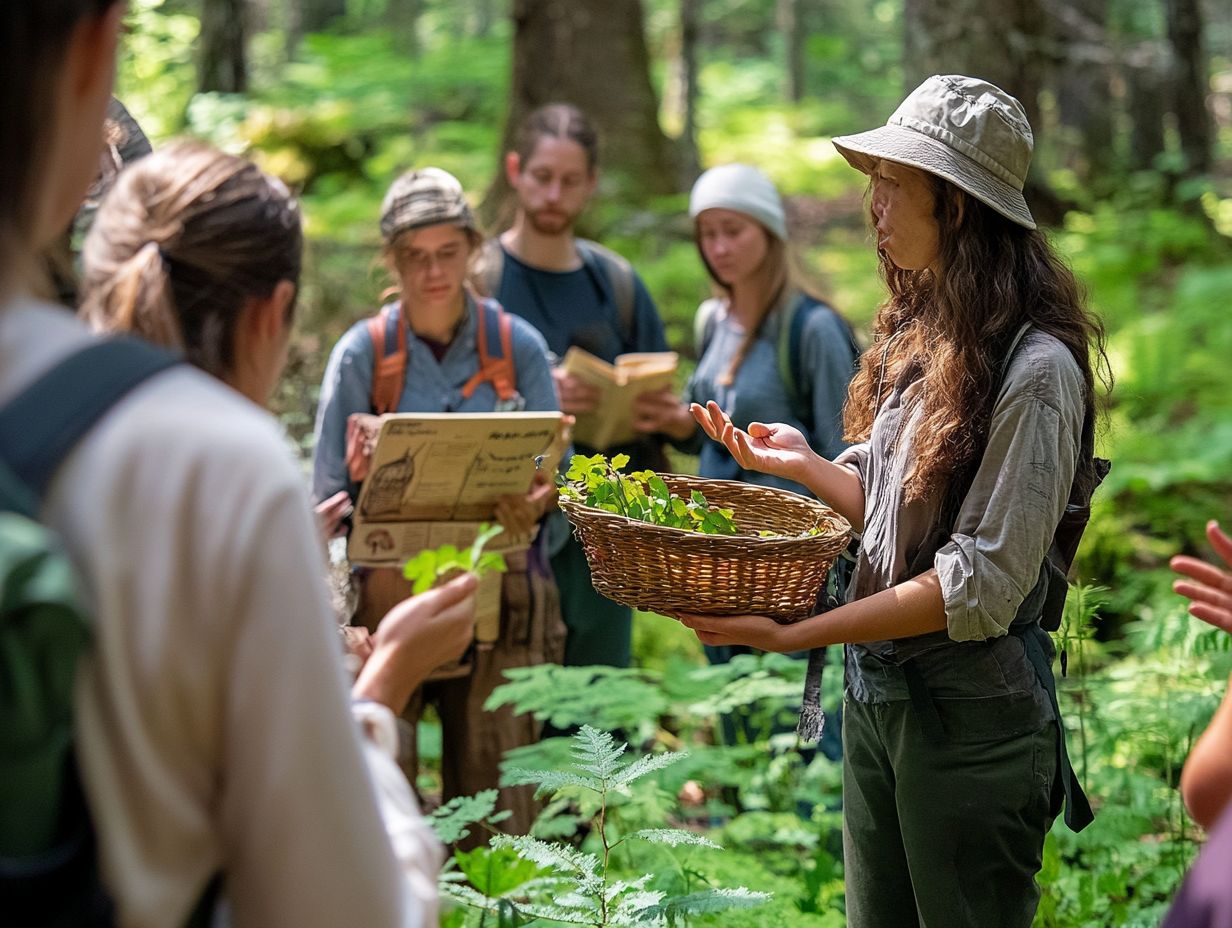 A visual guide to frequently asked questions about foraging workshops.