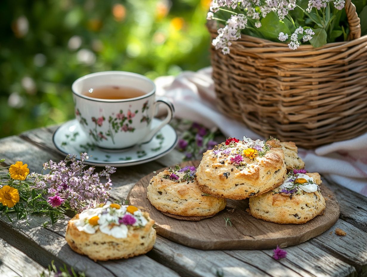 How do I find wild edible ingredients for my scones?