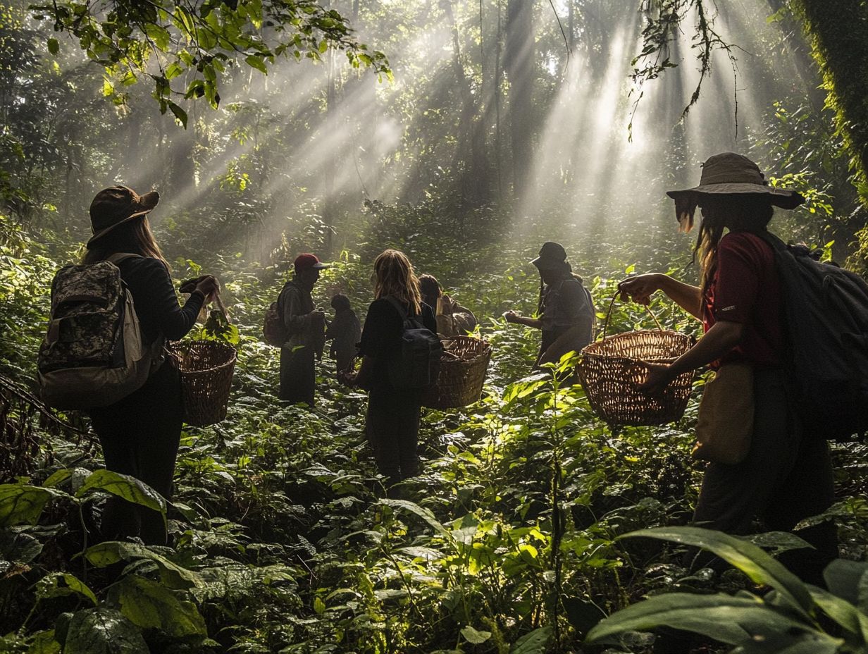 Image depicting the process of foraging in nature