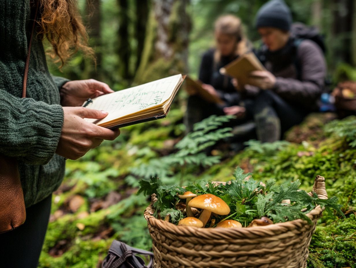 Illustration of various methods to share foraging knowledge with community