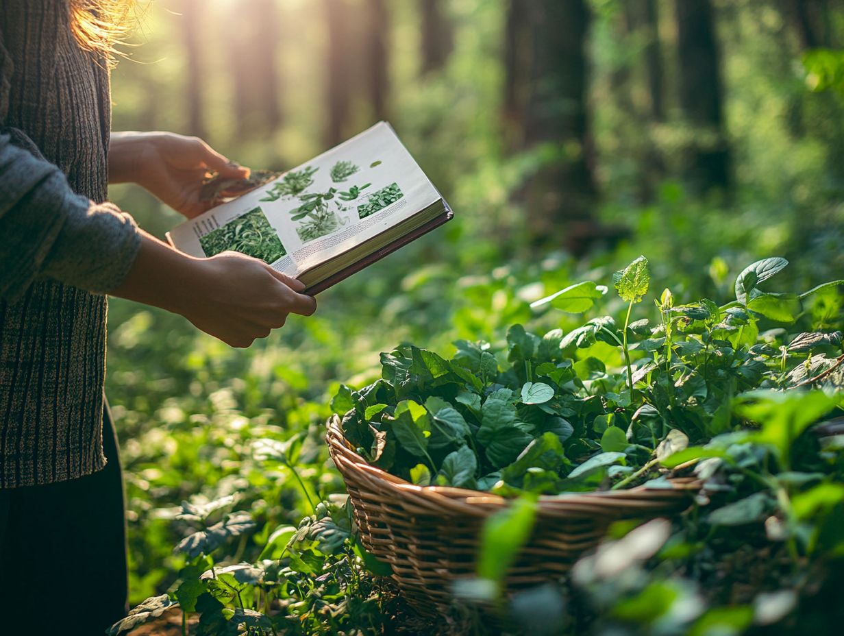 Image of preparing and cooking edible plants