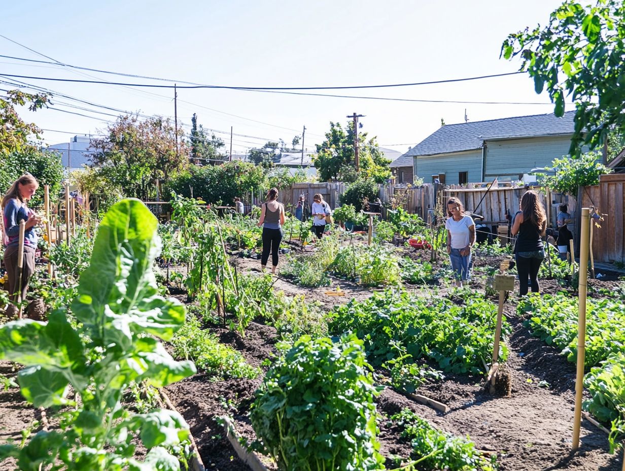 A visually appealing guide on Frequently Asked Questions about Community Gardening with Foraged Edibles.