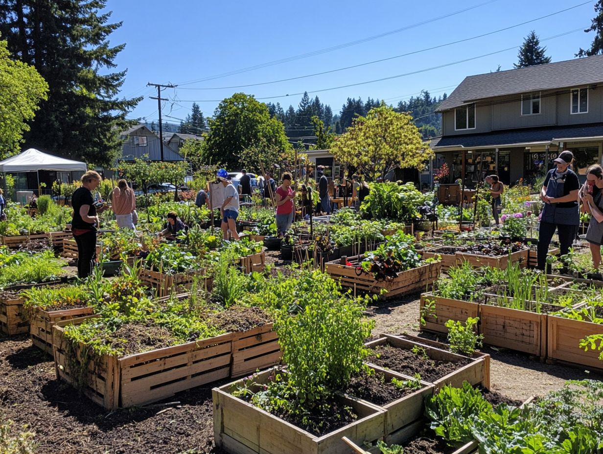 Community members setting up a maintenance schedule for their garden.