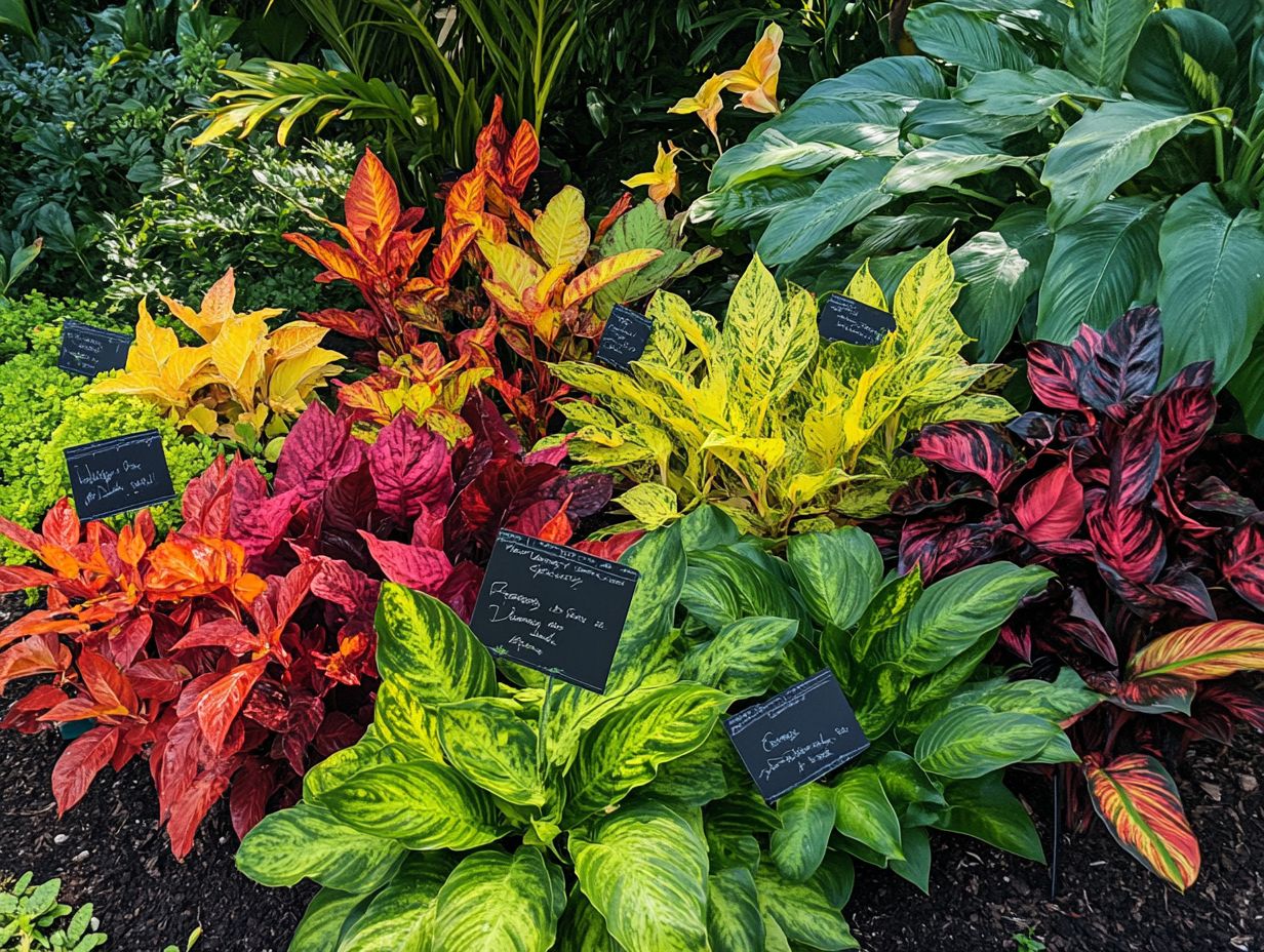 A variety of flowers showcasing different colors for plant identification