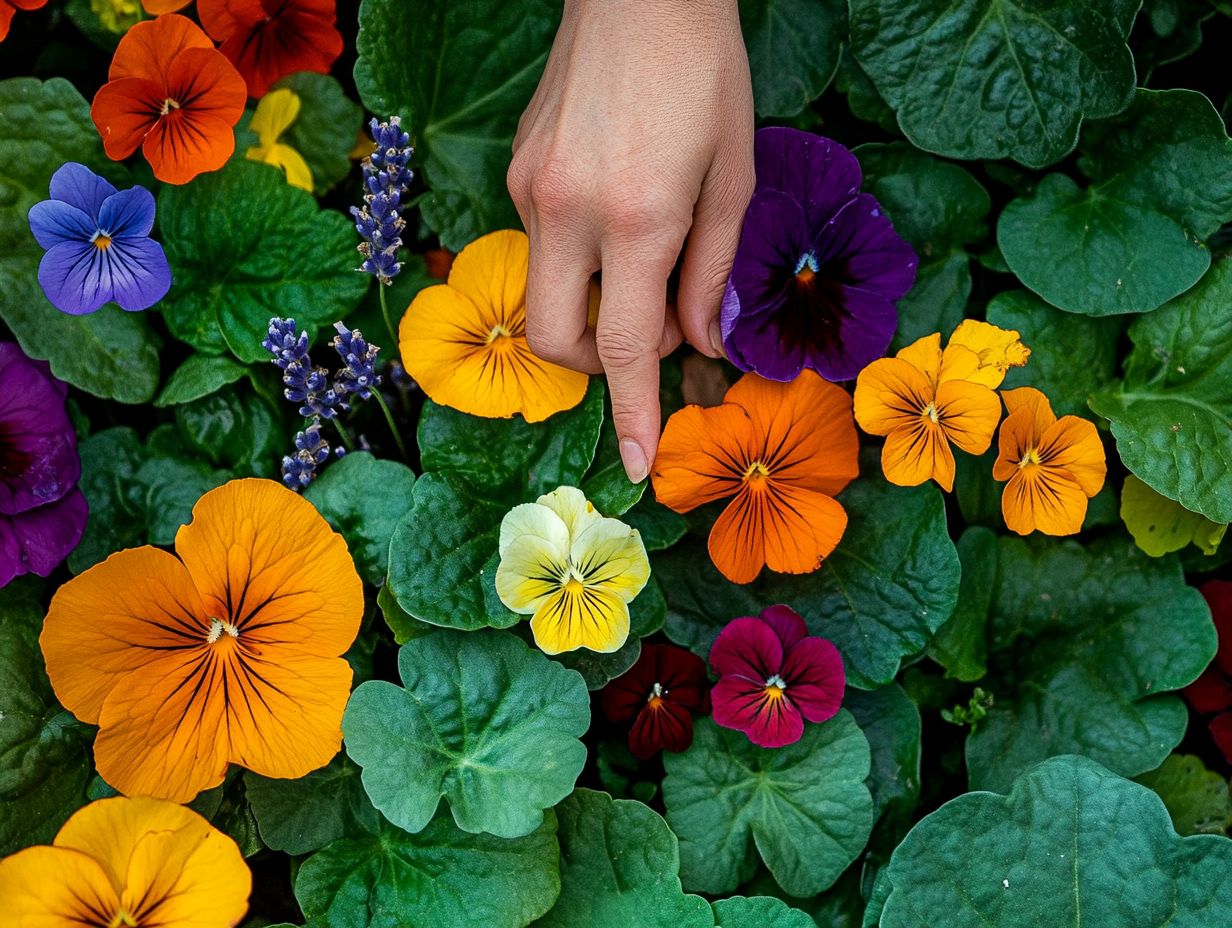 Image showing various edible flowers and their benefits.