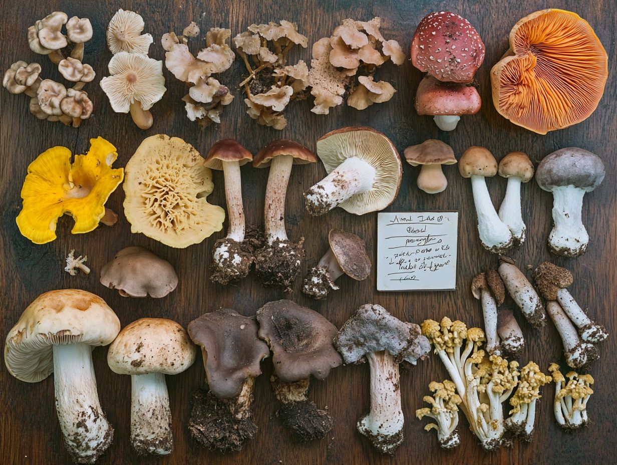 Key characteristics of edible fungi