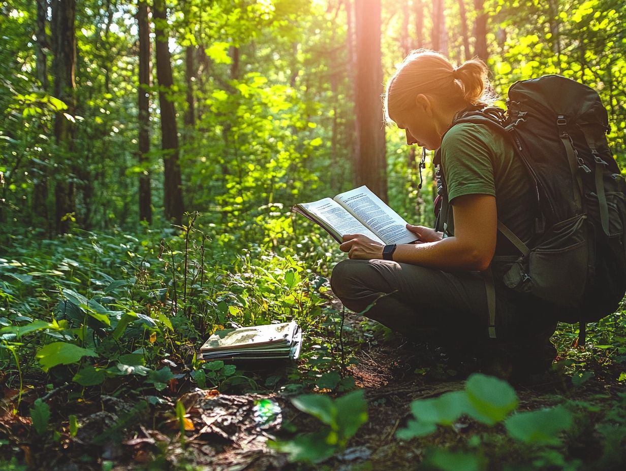 Visual representation of key takeaways about foraging edible plants.