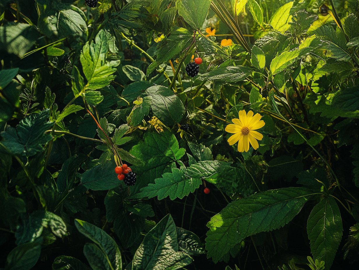 An example of wild edible plants located in California.