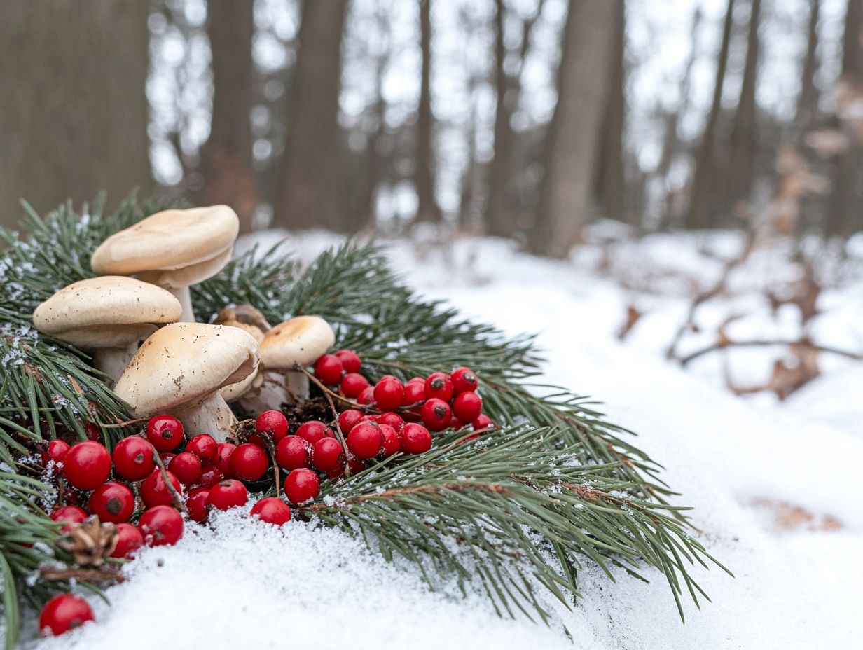 Image of seasonal edibles for winter foraging