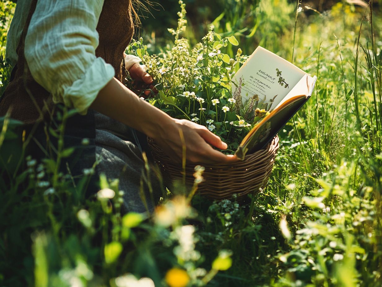 Illustration of sustainable foraging practices