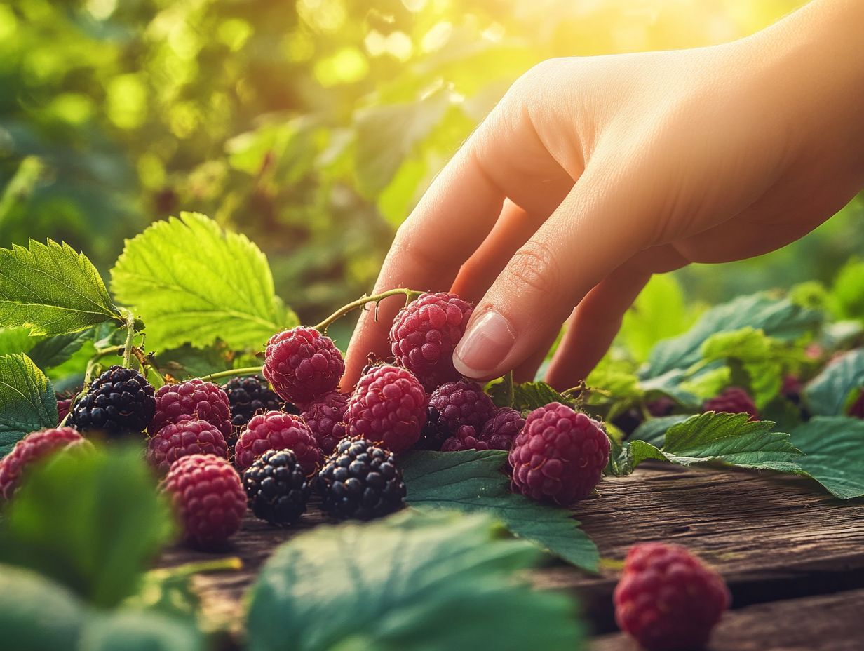 A visual guide of wild fruits to forage in summer.