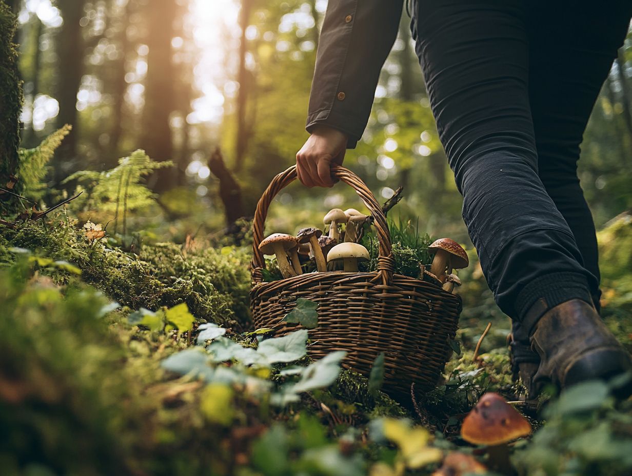 A community gathering promoting sustainable foraging practices.