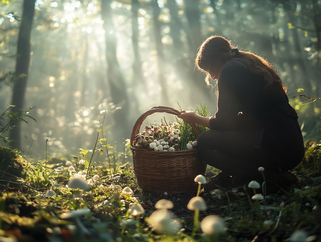 A visual representation of historical foraging methods and tools